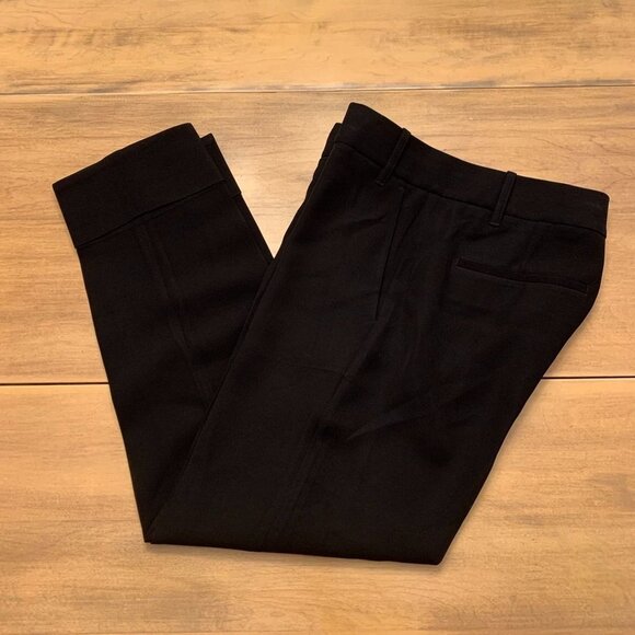 NWOT Vince Cuffed Crepe Suiting Trouser Size 0 Black - Picture 2 of 10